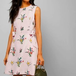 Ted Baker Fleuray floral bow mini dress - Size 2 (US 6)